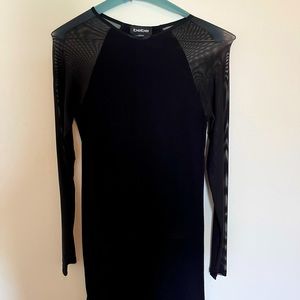 Bebe Black Long Sleeve Dress
